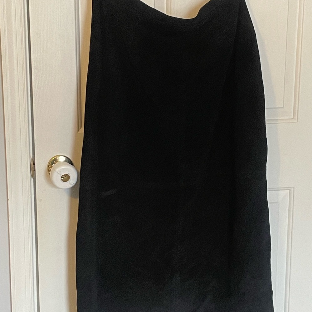Brandon Thomas Classic Black Pencil Skirt Suede size 16